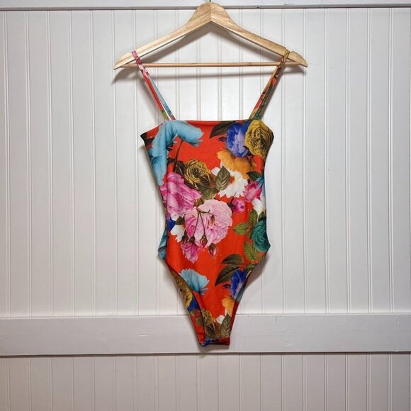 PrettyLittleThing Other - Pretty Little Thing NWT Bathing Suit Swim Tropical Bright One Piece 4